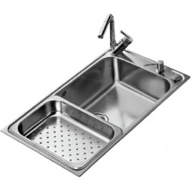 Fregadero acero inox mueble 90 cm