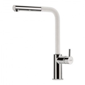 GRIFO FRANKE NEPTUNE STYLE PULL-OUT CROMO/BLANCO EXTRAÍBLE