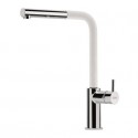 GRIFO FRANKE NEPTUNE STYLE PULL-OUT CROMO/BLANCO EXTRAÍBLE